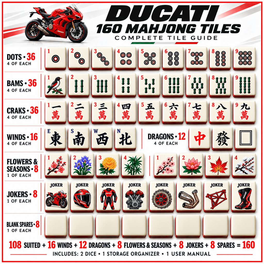 Premium DCT Mahjong Tiles Set TTMH