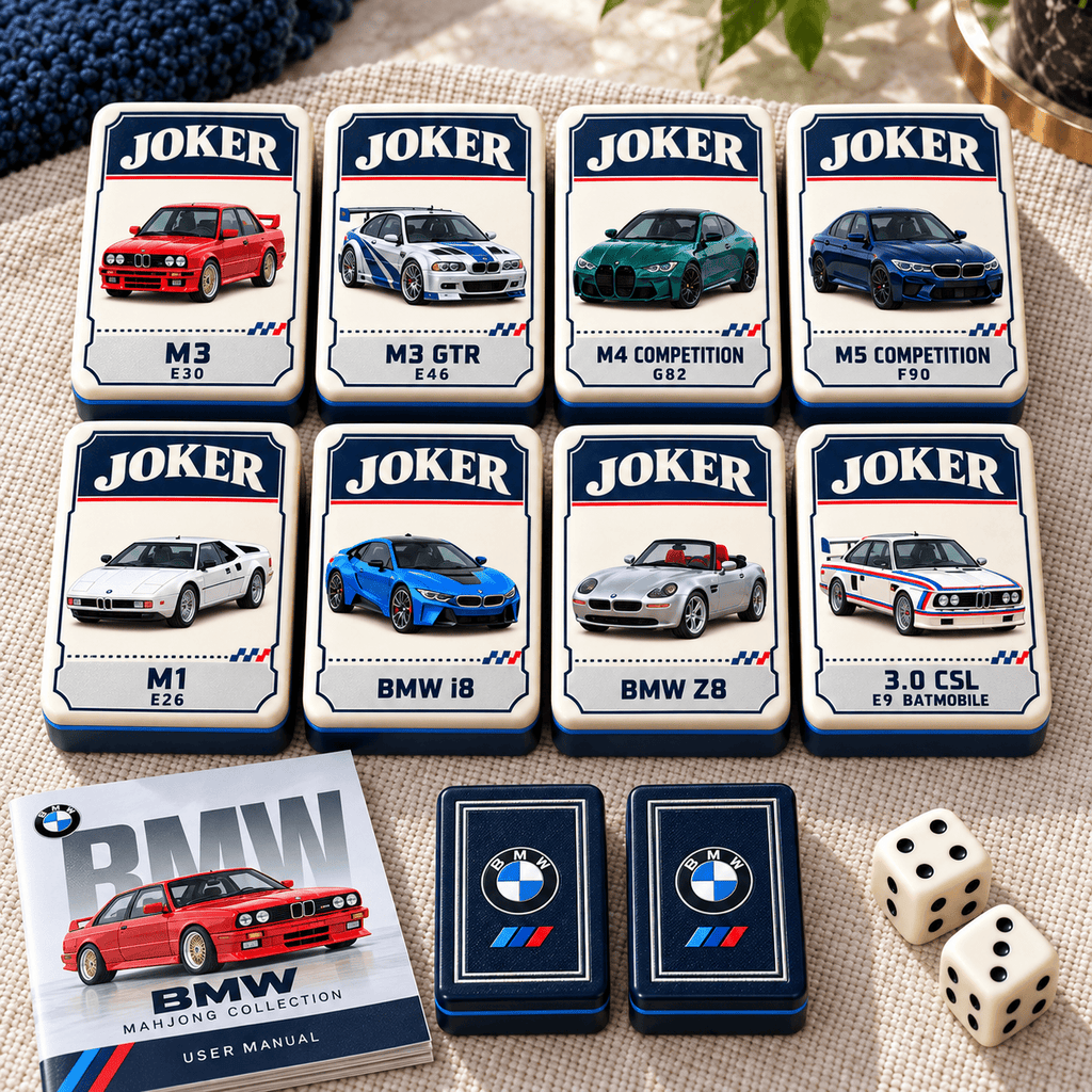 Premium BW Mahjong Tiles Set TTMH