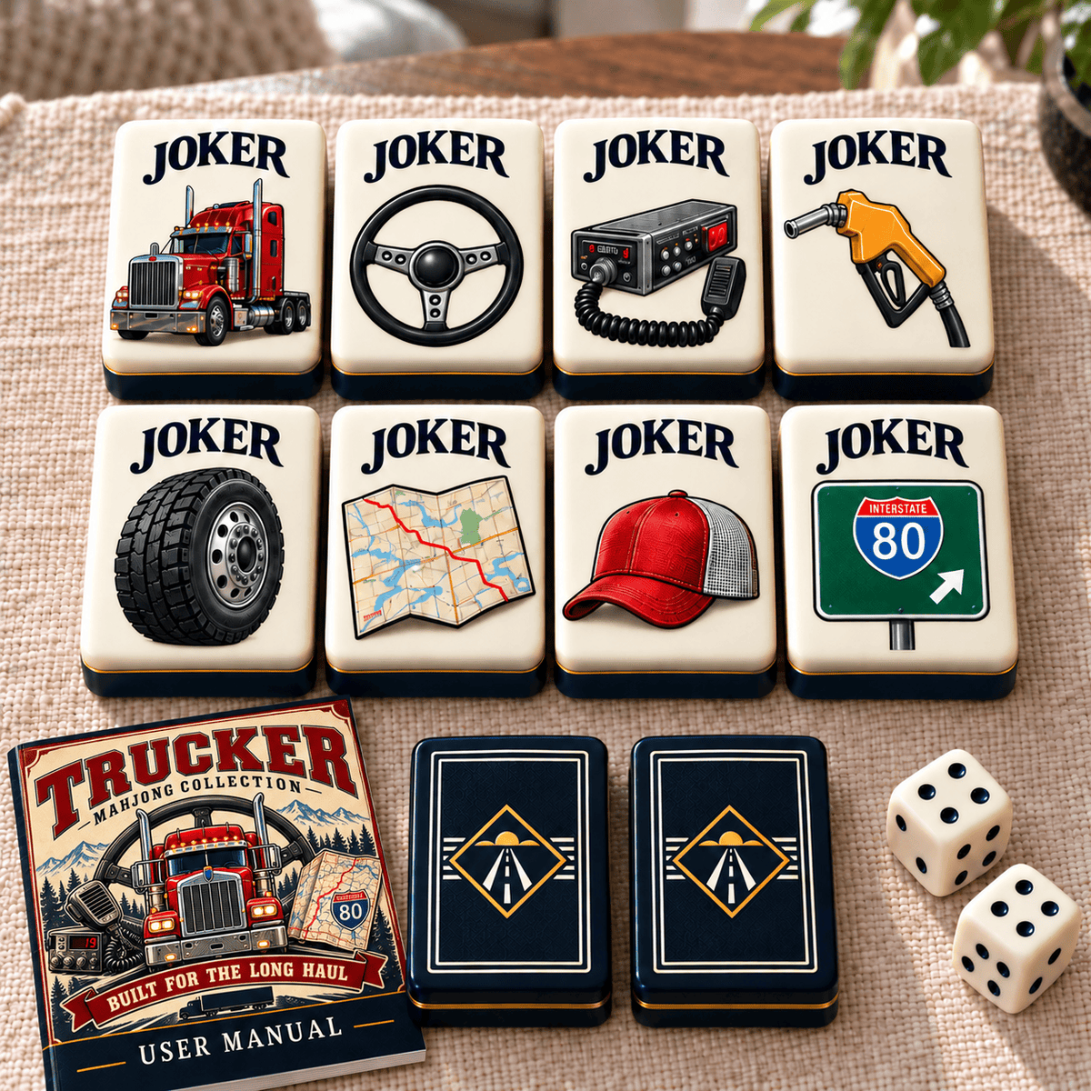 Premium TRUCK Mahjong Tiles Set TTMH