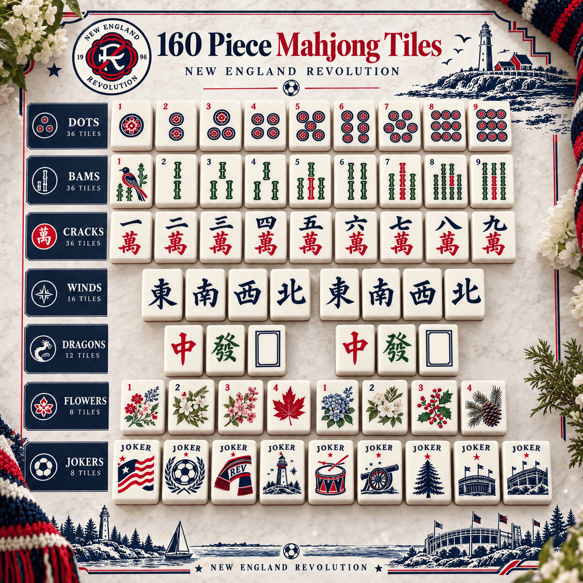 Premium NER Mahjong Tiles Set TNSM
