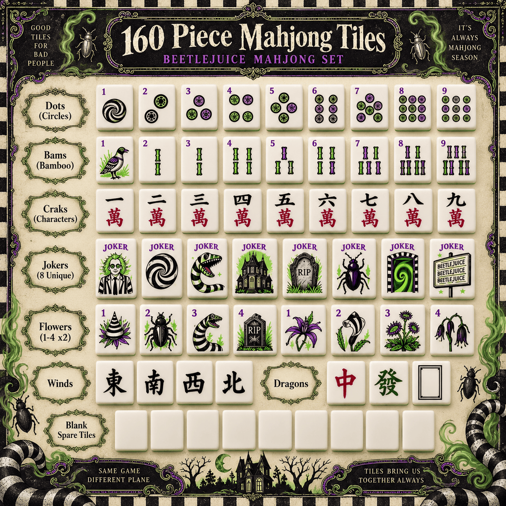Premium BTJ Mahjong Tiles Set TNSM