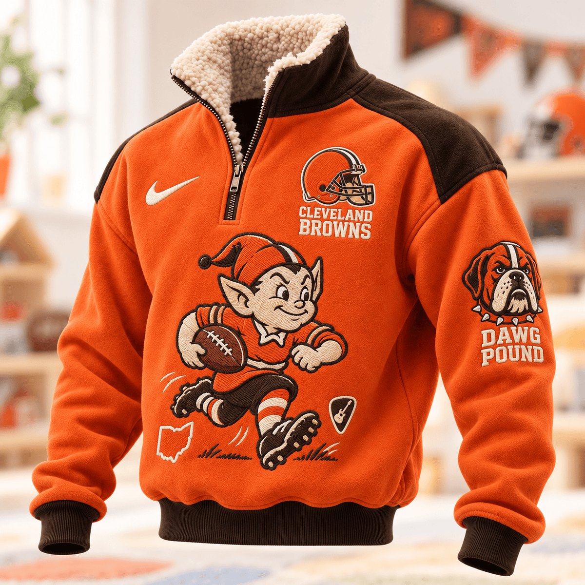 CLVB PREMIUM COZY SHERPA COLLAR PULLOVER HQH