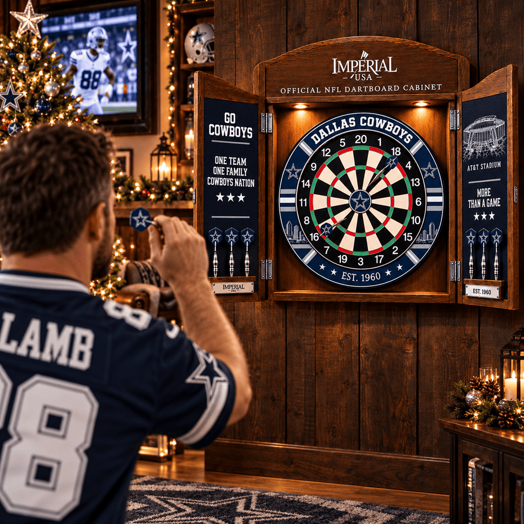 DLCB Premium Dartboard Cabinet Set – Wall-Mounted Dart Game PNPA