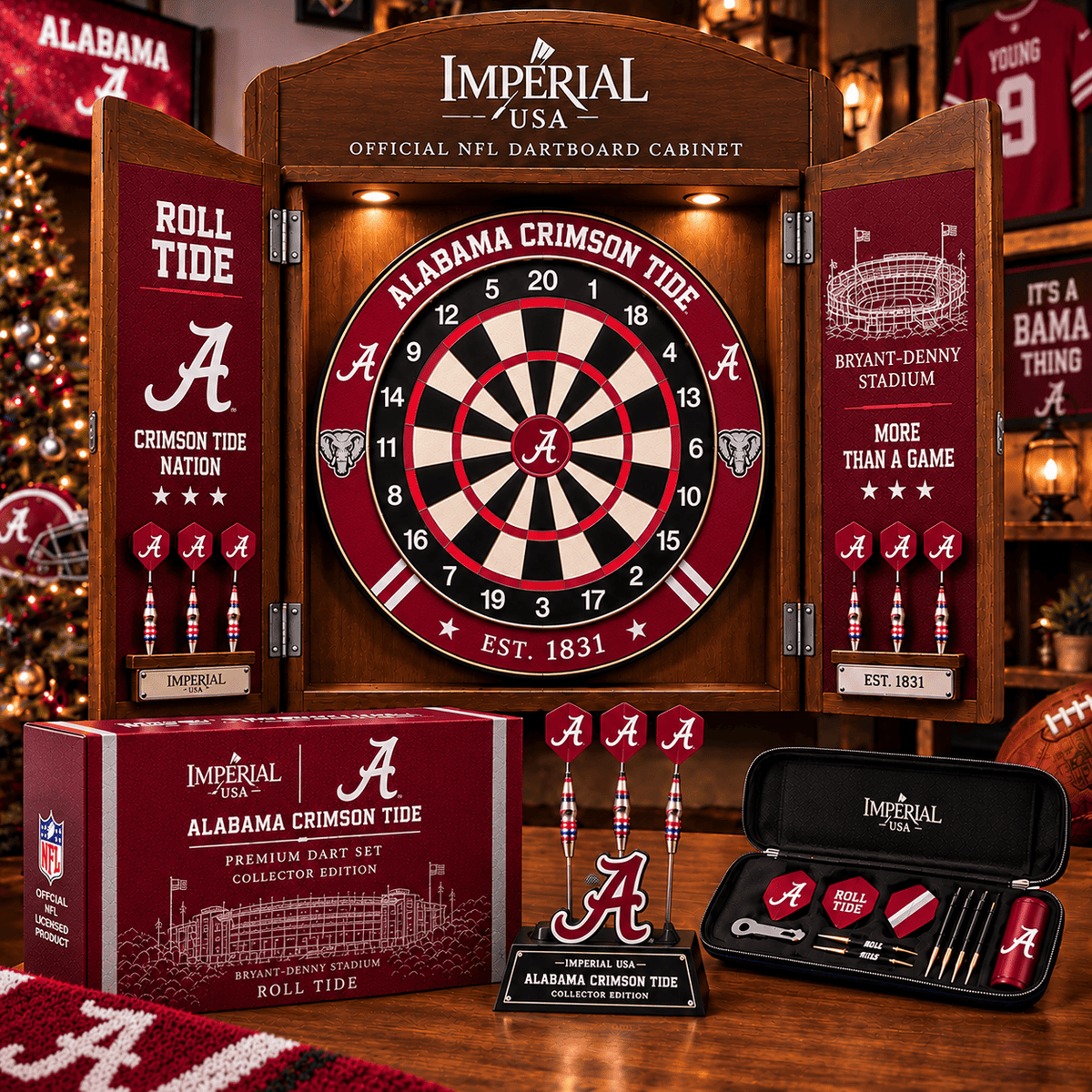 ACT Premium Dartboard Cabinet Set – Wall-Mounted Dart Game PNPA