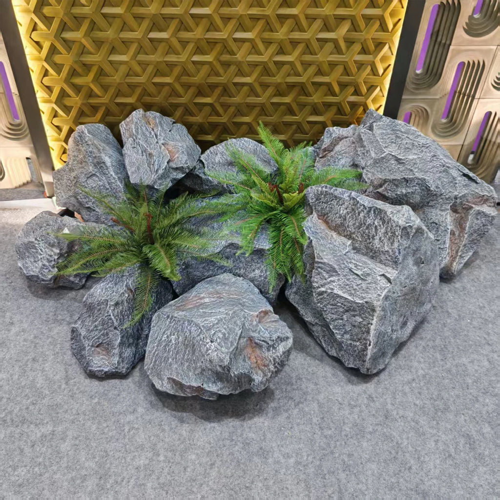 Artificial Faux Landscape Rock PU Foam Fake Landscape Rock Yard Ornament for Photography Prop Decorative Stone