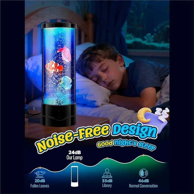 LED Fish Tank Aquarium Bubble Lamp Remote Control, 16 Color Lighting, Perfect Gift For Adult Kid Children Teens